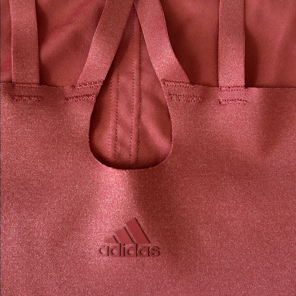 Adidas Mauve rose shimmer aeroready medium strap sport bra - Picture 5 of 9